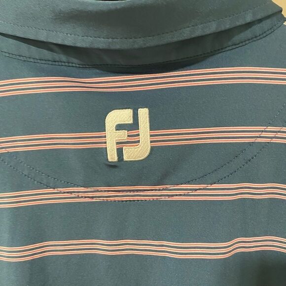 FootJoy Striped Golf Performance Shirt Size L - Picture 4 of 5